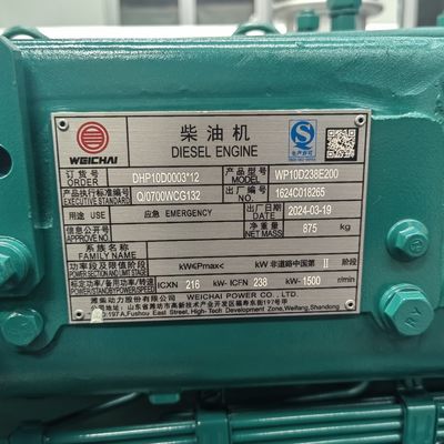 Water Cooled Method 250 kva 200kw Industrial Electric Diesel Genset by Baudouin Weichai